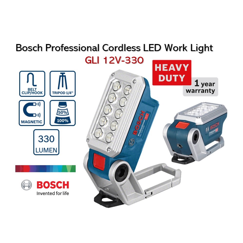 BOSCH Lampe LED 12V WorkLight - GLI12V-300 - 06014A1000 (solo)