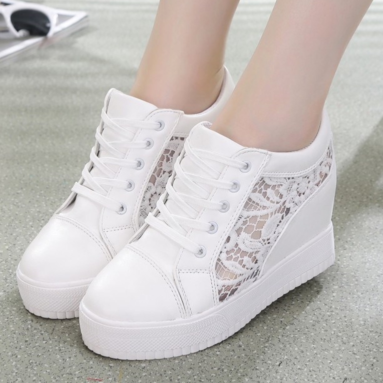 Lace on sale wedge sneakers