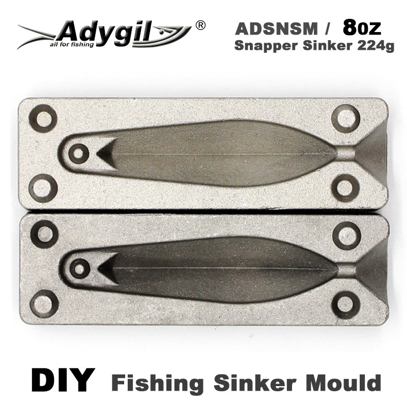 Adygil DIY Fishing Snapper Sinker Mold ADSNSM/8oz Snapper Sinker 224g 1  Cavities