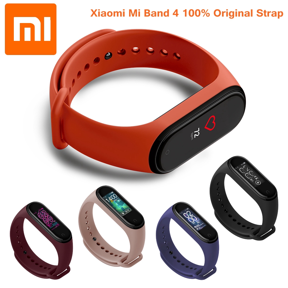 Original Xiaomi Mi Band 4 Strap Wristband Bracelet Xiaomi Band 4 Mi Band4  Miband4 Pink Wrist Straps Xiomi Mi Band 4