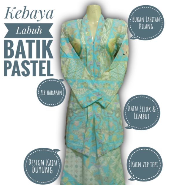 Kebaya batik outlet pastel