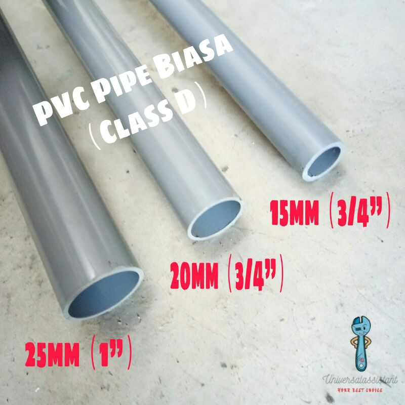 1/2” 3/4” 1” 】PVC Pipe Grey Colour 15mm 20mm 25mm / BBB SIRIM Pipe