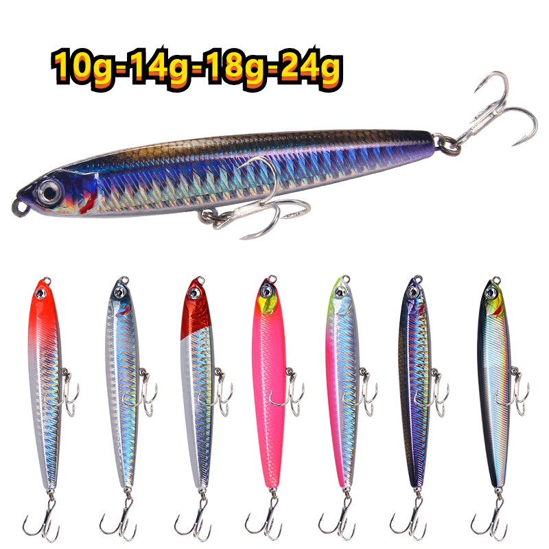 Heavy Sinking Minnow Fishing Gear Lure For Fishing Buzz Bait Lure Fish bait  Hook SwimBait Lure Floating Fishing Tackle