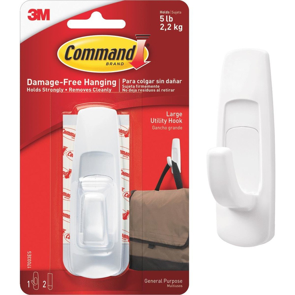 3M Command Clear Cord Clip 17017 (Holds Strongly) (4pcs/pck) Wall Adhesive