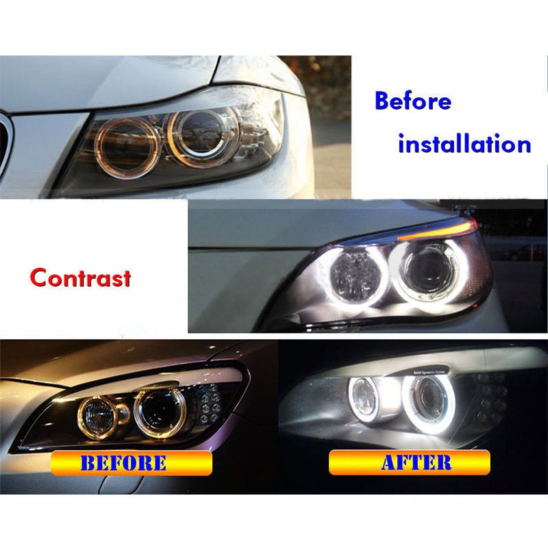 1pair 10W Angel Eyes LED Headlight Halo Ring Light Bulb For BMW