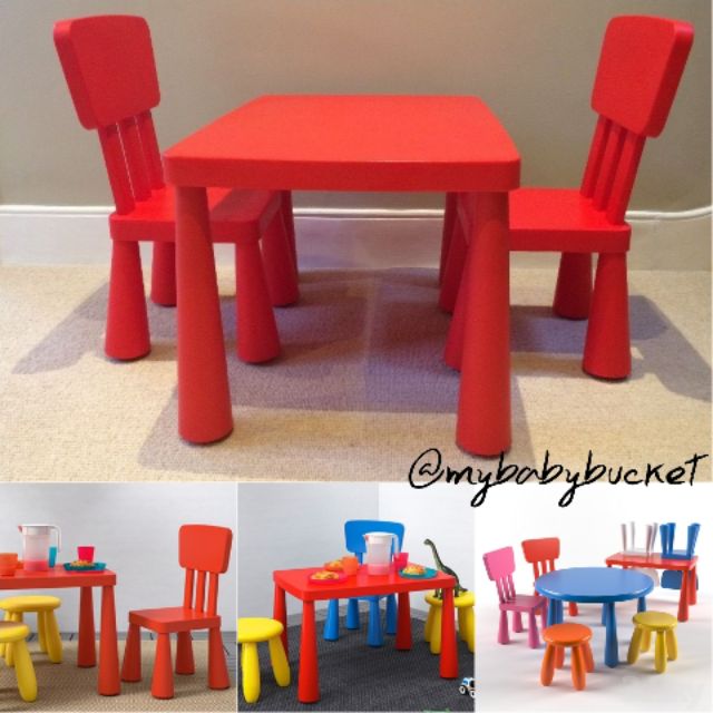 Ikea kids table cheap and chair set