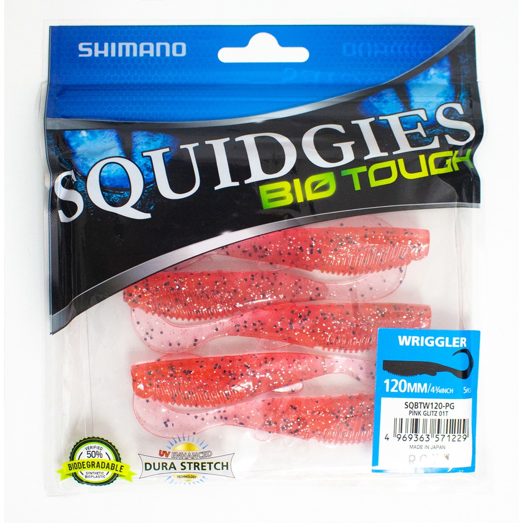 Shimano Squidgies Bio Tough Wriggler Soft Lures (120mm)