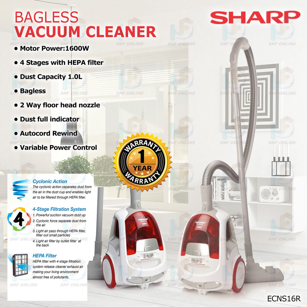 sharp vacuum cleaner shp ecns16r