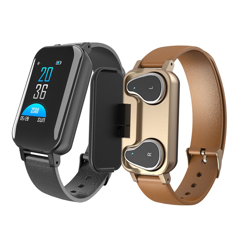 T89 NEW HD Smart Watch Women with Bluetooth Earphone Men Smart Watch IP67 Support Siri BT Call Fitness Smart Binaural Bracelet Shopee Malaysia