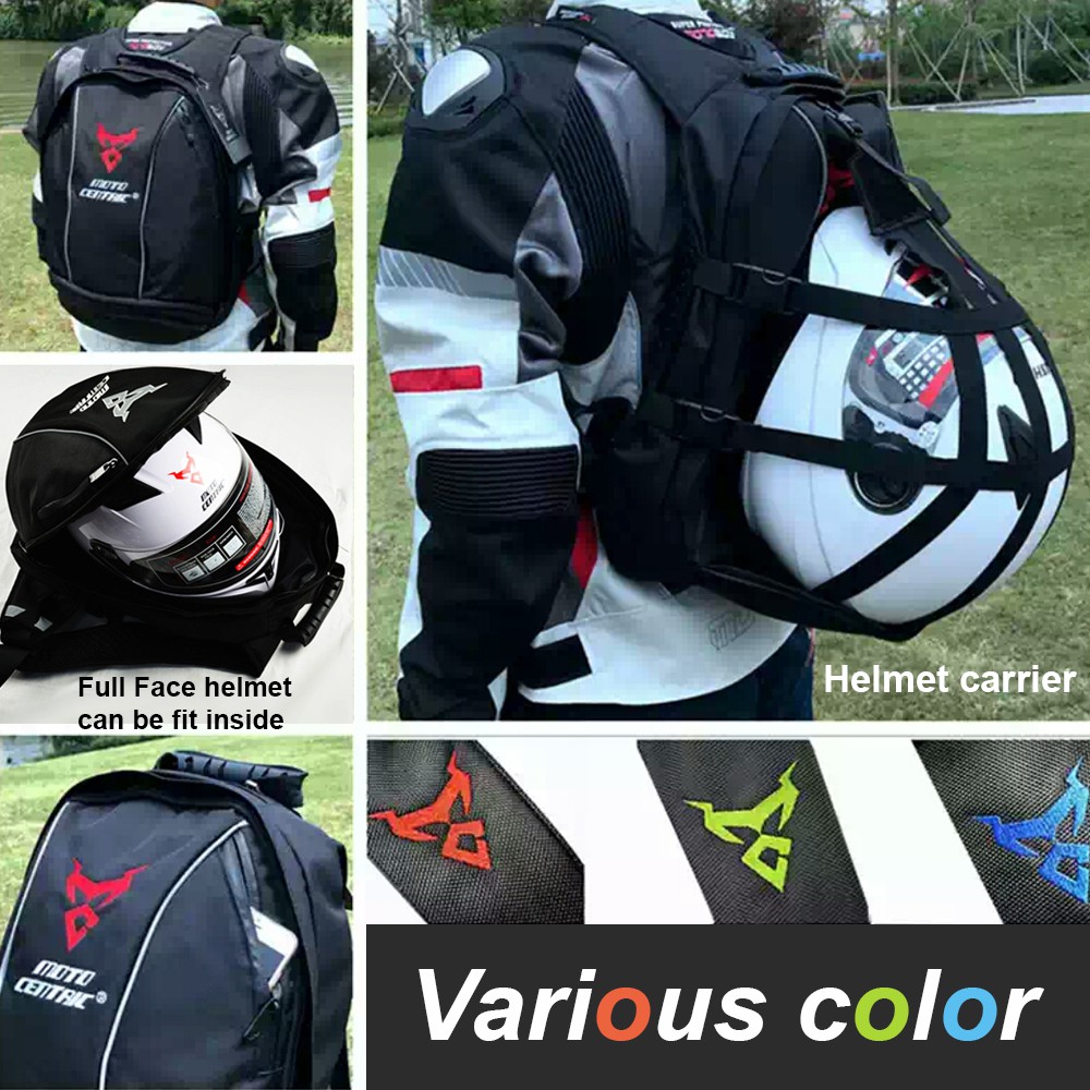 Motorcycle helmet clearance rucksack