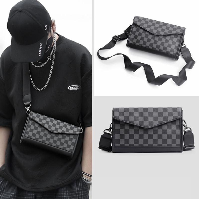 Louis Vuitton DAMIER GRAPHITE Other Plaid Patterns Street Style Leather  Crossbody Bag