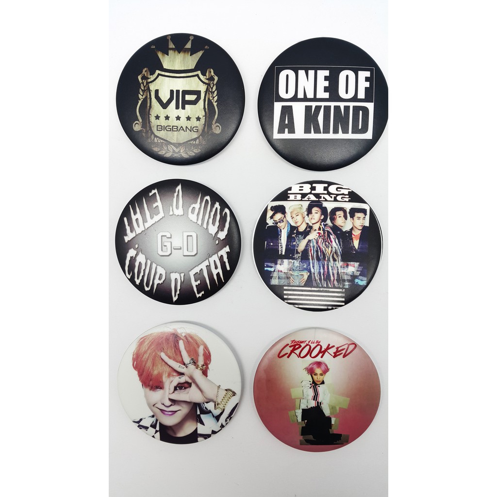 Big Bang G Dragon K Pop Band 58mm Pin Button Badge (Matte) 6pcs