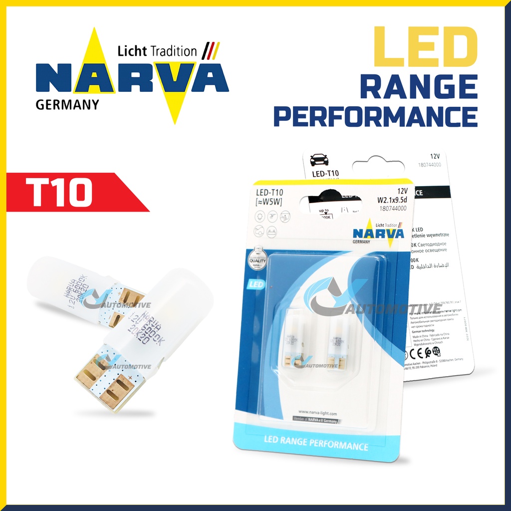 Narva T10 W5W LED 6000K 12V Range Performance LED Light Bulb, Furniture &  Home Living, Lighting & Fans, Lighting on Carousell