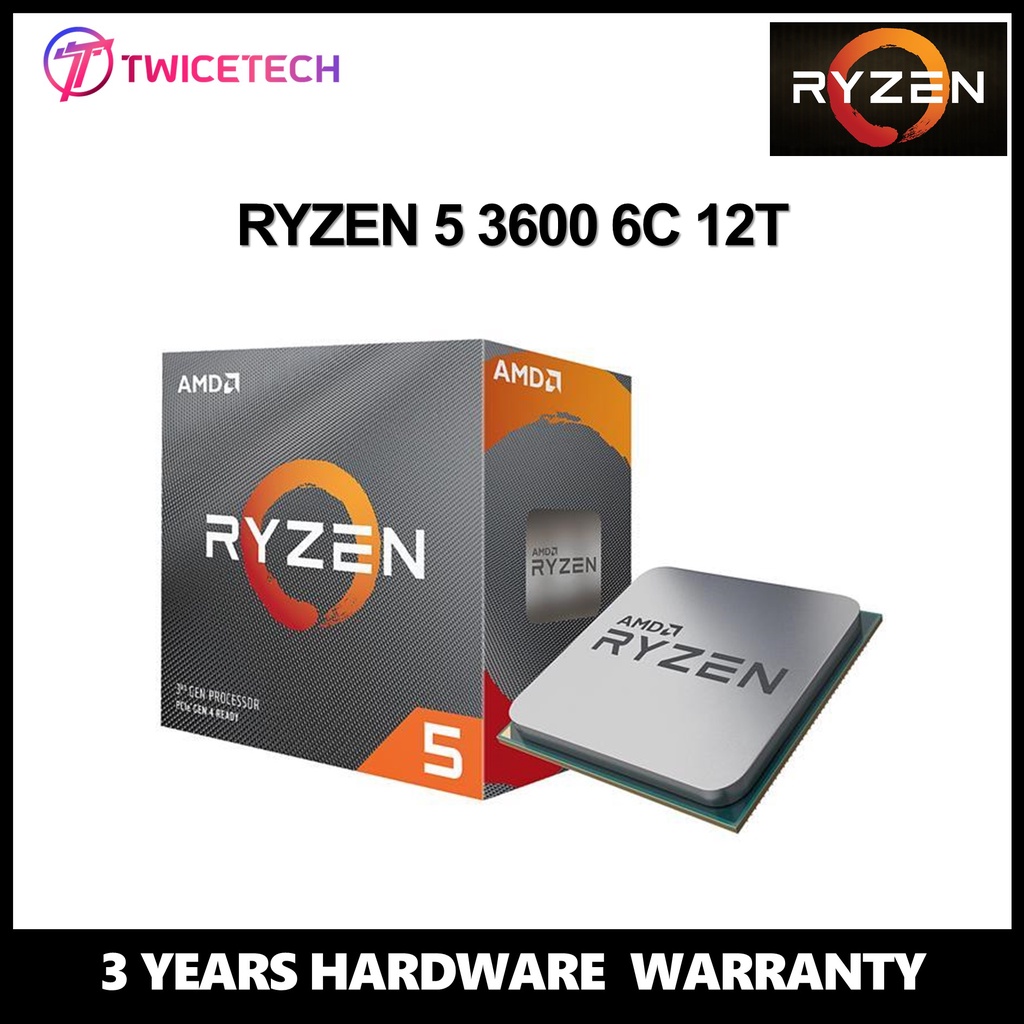 AMD RYZEN 5 3600 6 CORE 12 THREAD 4.2GHz 35MB AM4 PROCESSOR