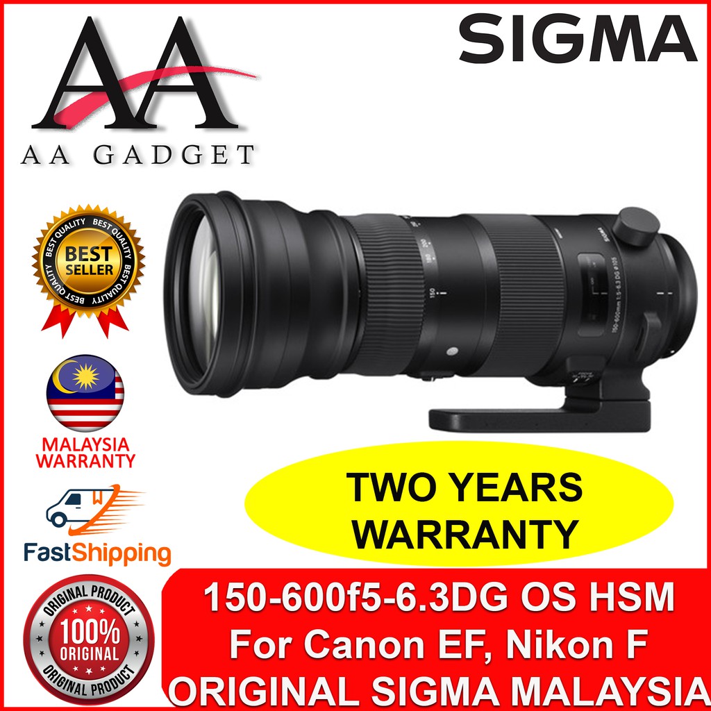 Sigma 150-600mm f/5-6.3 DG OS HSM Contemporary Lens for Canon EF