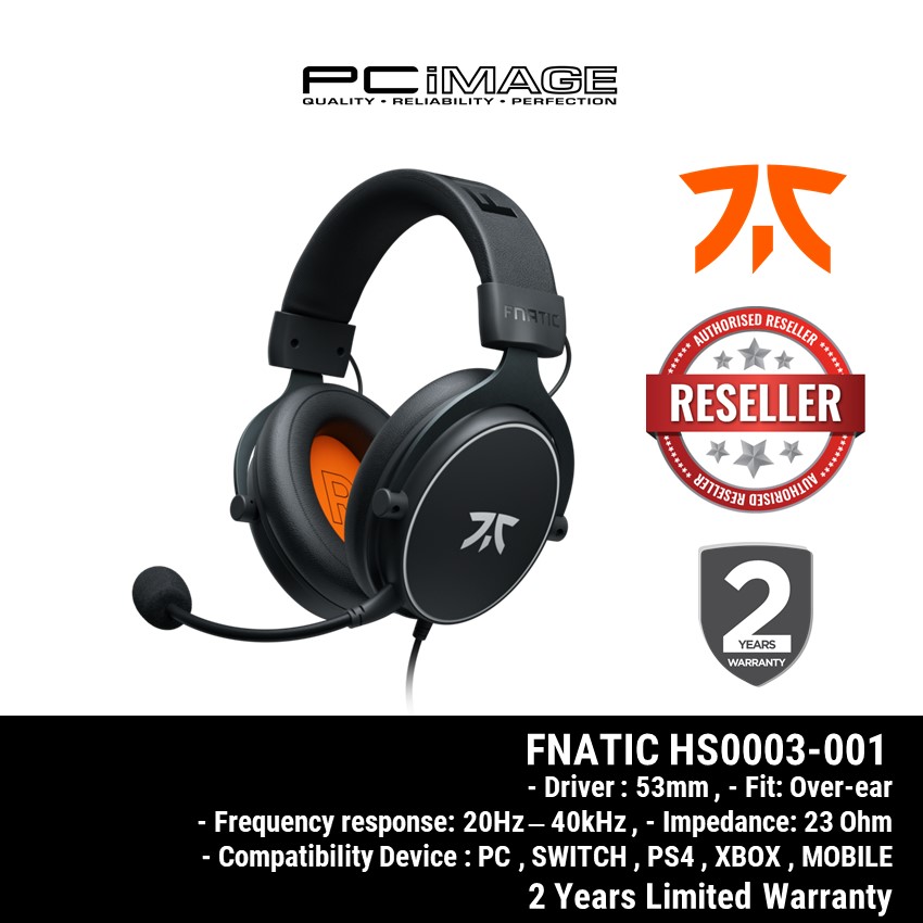 Fnatic React Wired Over The Ear Headset with Mic (Black) 