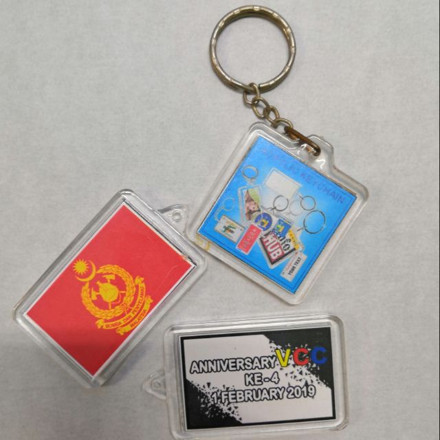 Keychain with deals paper insert