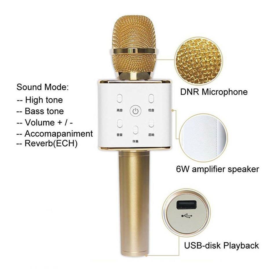 KARAOKE MIC Q7 MICROPHONE SPEAKER BLUETOOTH Shopee Malaysia