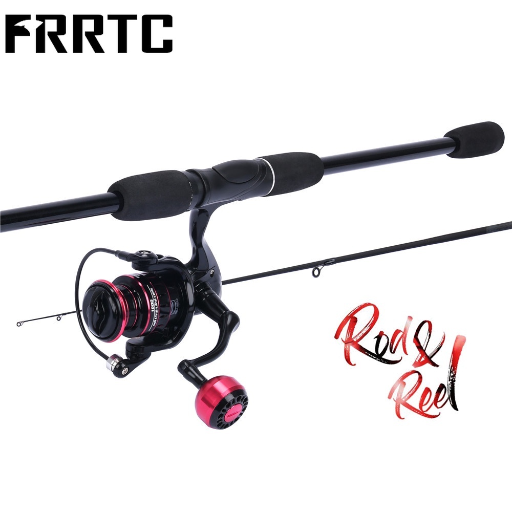 FRRTC Fishing Rod and Reel Ultra Light Fishing Set 1.6m/1.8m/2.1m Spinning  Fishing Rod Matel Spool Fishing Reel for Freshwater Fishing Pancing
