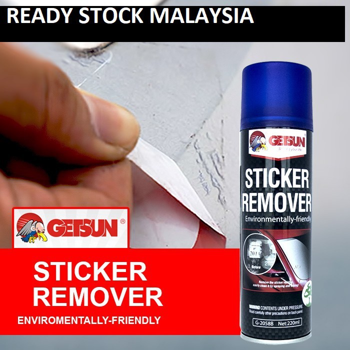 READY STOCK getsun sticker remover spray cleaner sticker roadtax