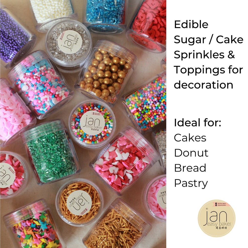 Edible Glitter Sprinkles for Cake Decoration 2mm - China Sprinkles