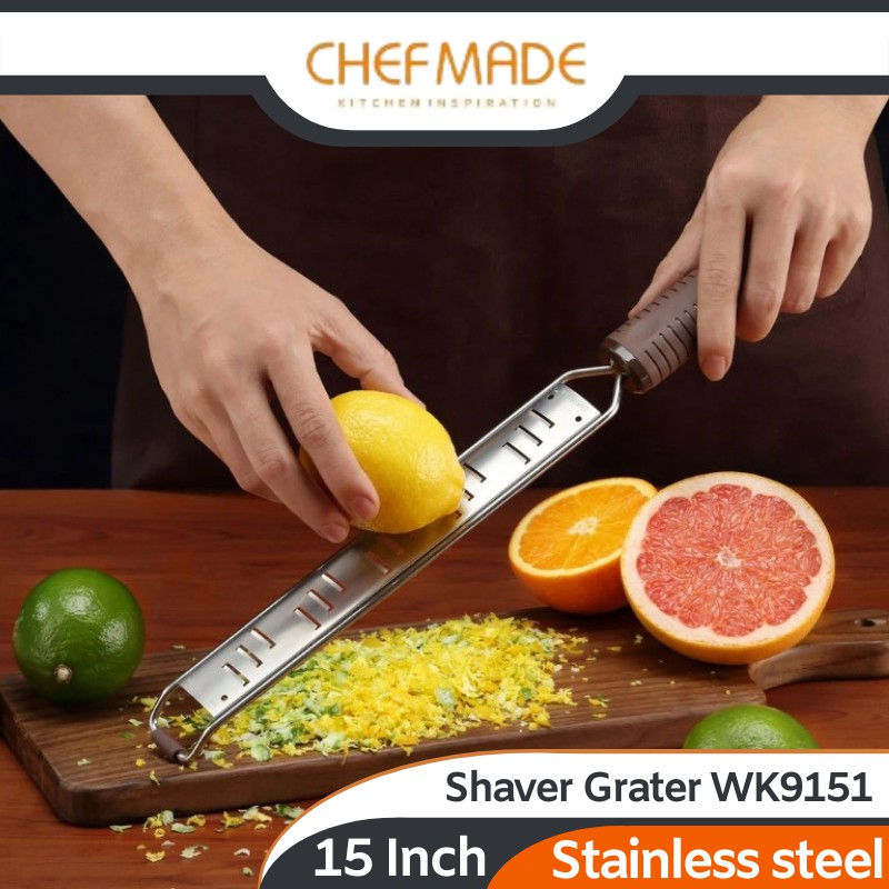 Nogis Stainless Steel Lemon Grater Zester, Orange Citrus Peeler with Channel Knife, Size: 6.5 x 1, Silver