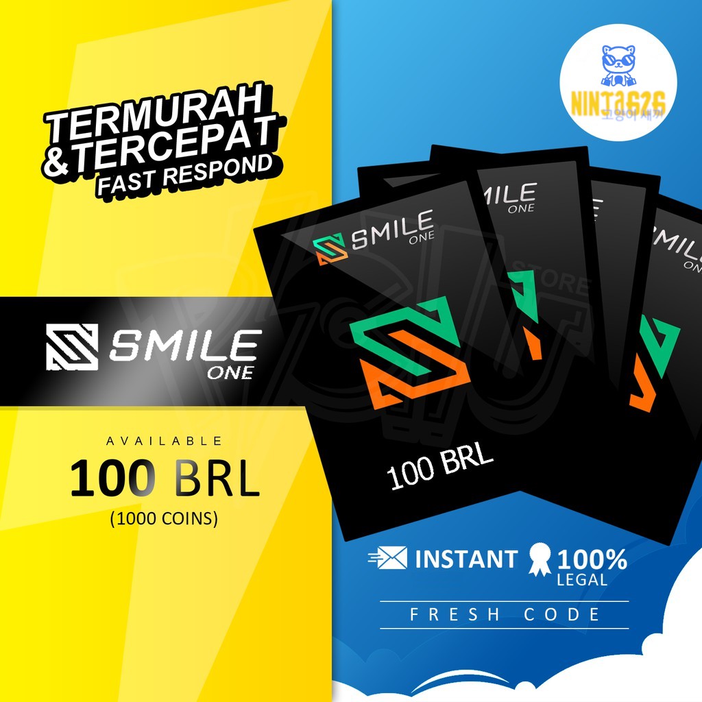 Smile One – 1000 Smile Coins – Cartão R$ 100 – WOW Games
