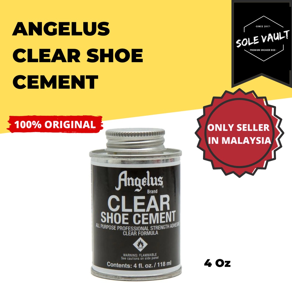 Angelus clear shoe store cement