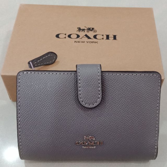 Coach on sale wallet silver