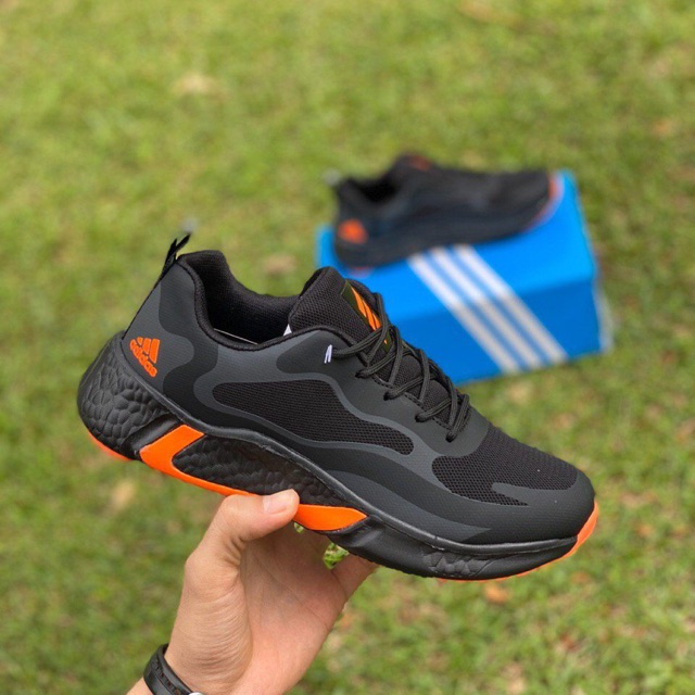 Adidas Alphabounce Streak Black Orange Shopee Malaysia