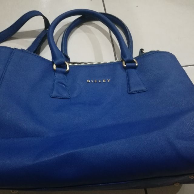 Sisley handbag blue. Shopee Malaysia