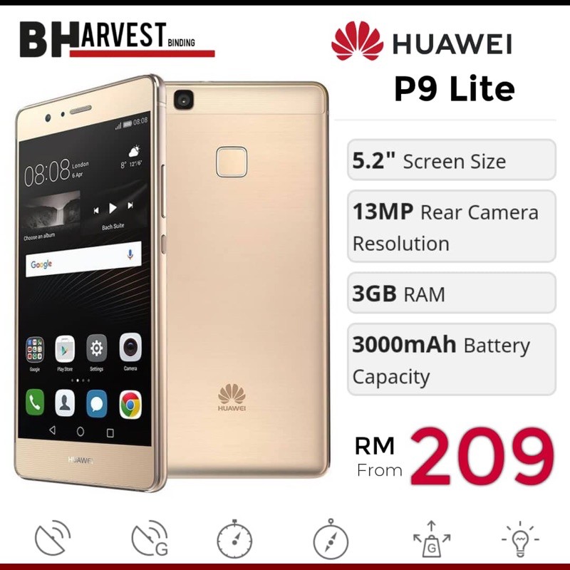 Humoristisk Forsøg Far Huawei P9 lite used (3GB RAM + 16GB ROM) Original secondhand | Shopee  Malaysia