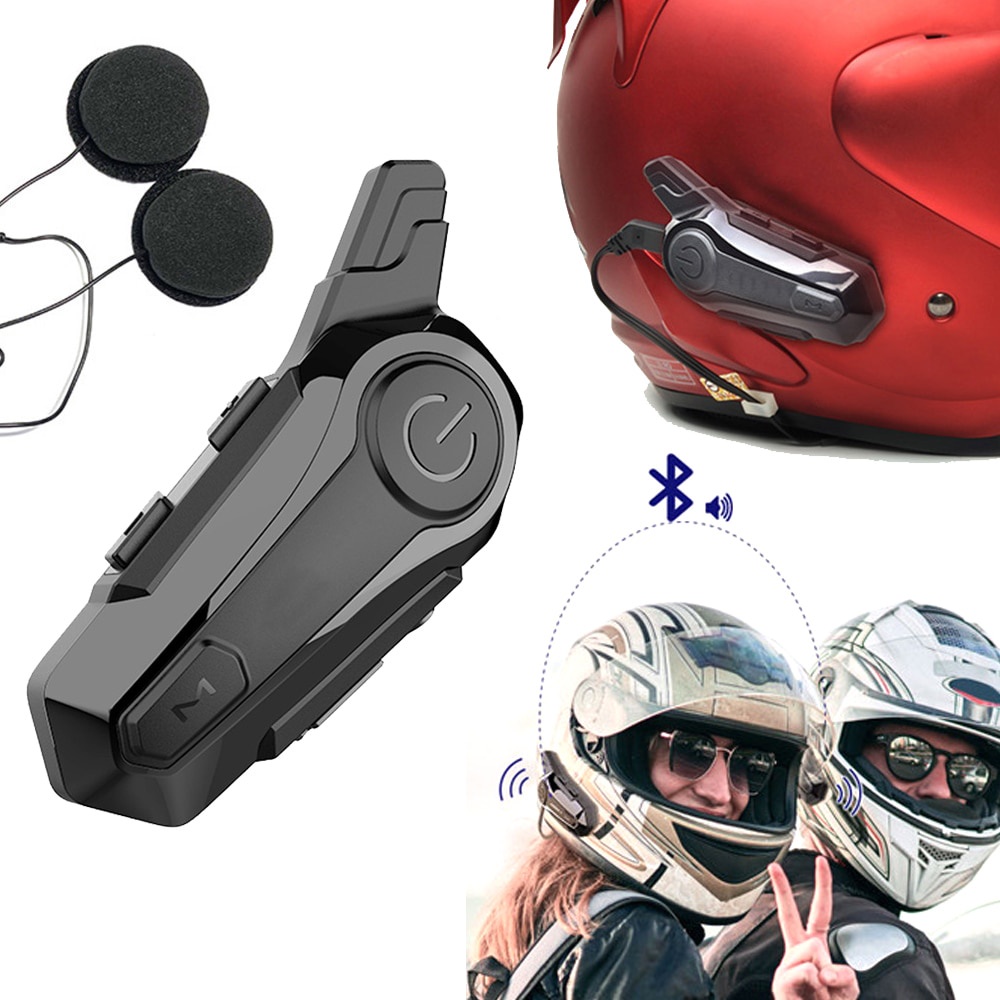 E1 Motorcycle Bluetooth Intercom Helmet Wireless Headset for 2