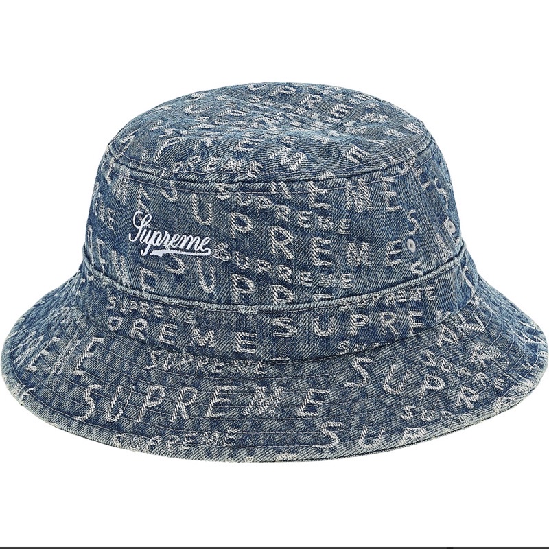 Supreme Warp Jacquard Logos Denim 6-Panel Blue Men's - SS21 - US