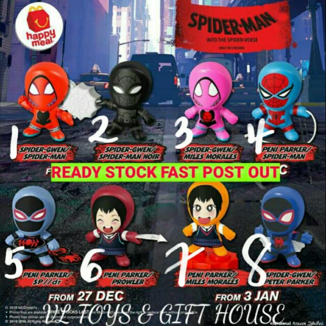 Mcdonalds happy meal toys spider hot sale man 2018