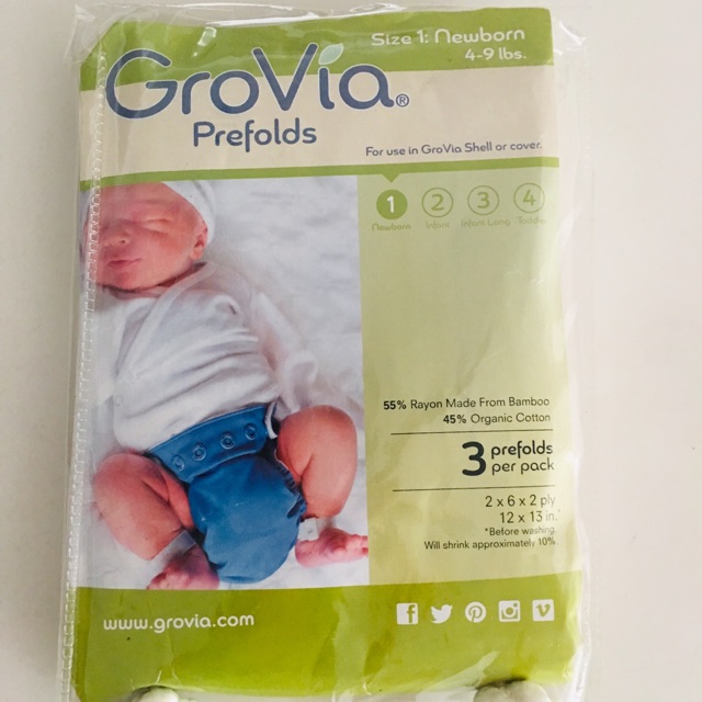 Grovia clearance bamboo prefolds