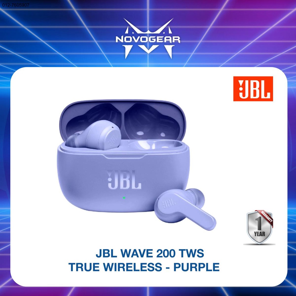 Black JBL Wave 200 Wireless Earbuds (TWS) with Mic,20 Hours