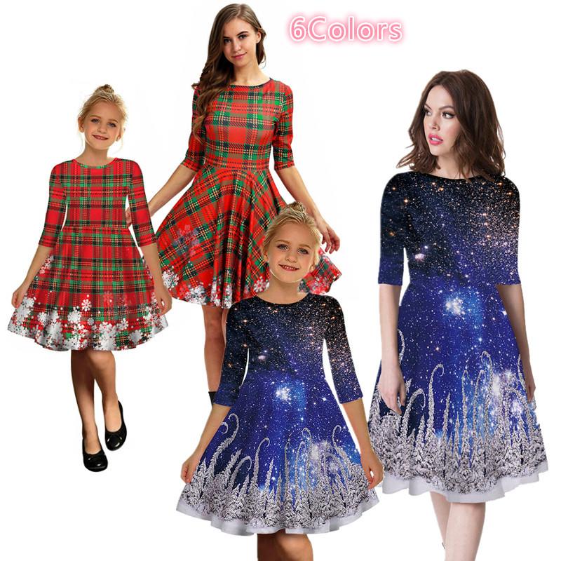 Mother and daughter sales christmas dresses