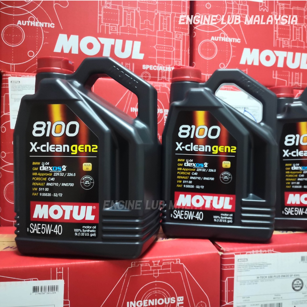 MOTUL 8100 X-CLEAN GEN2 DEXOS 2 5W40