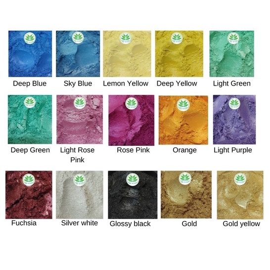 Mica Powder Pigment 15 Colors Non toxic Safe Natural Epoxy - Temu