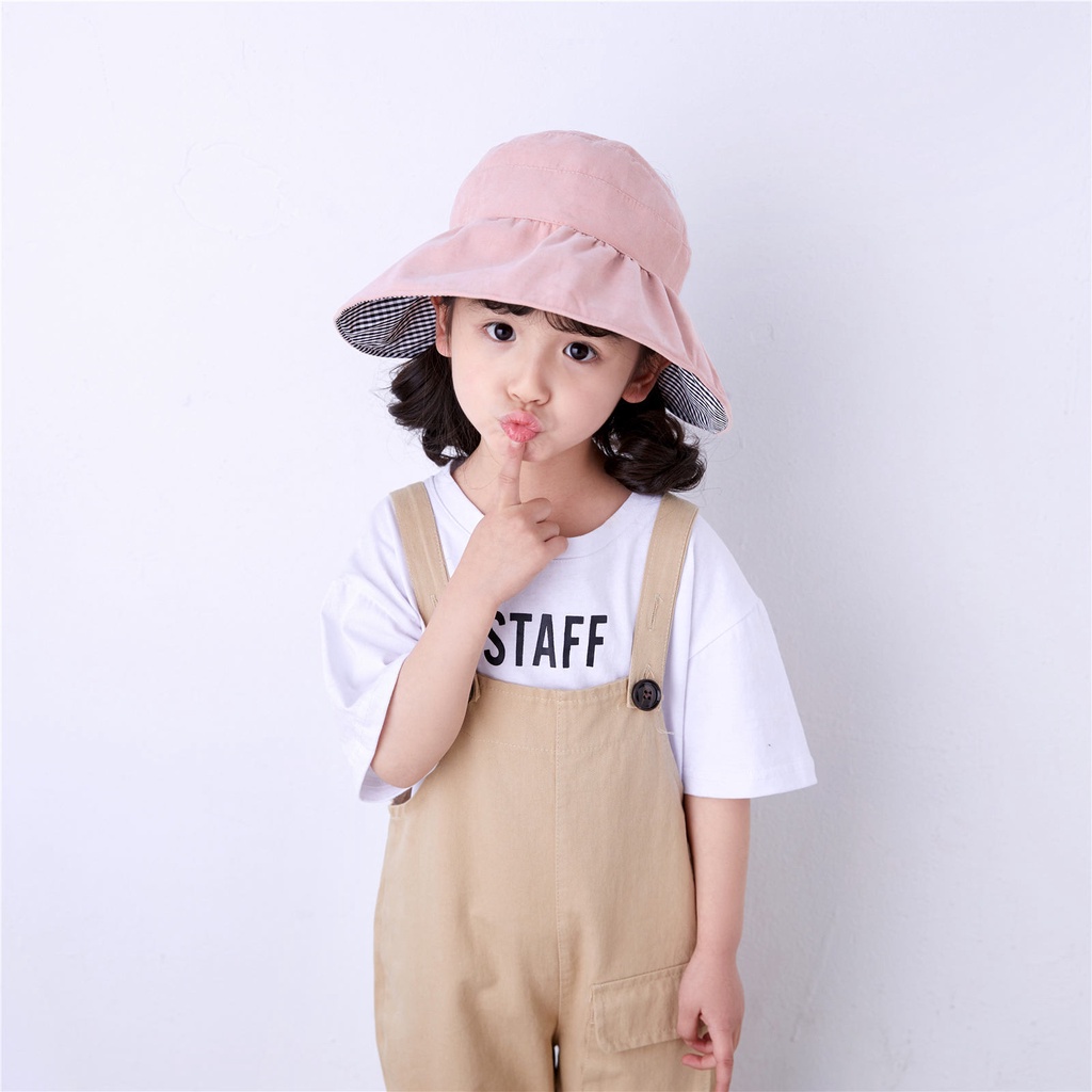 ❤READY STOCK❤ 4-10Y Children's Sun Hat Kids Hat Kids Cap UV Protection Cap  Topi Kanak