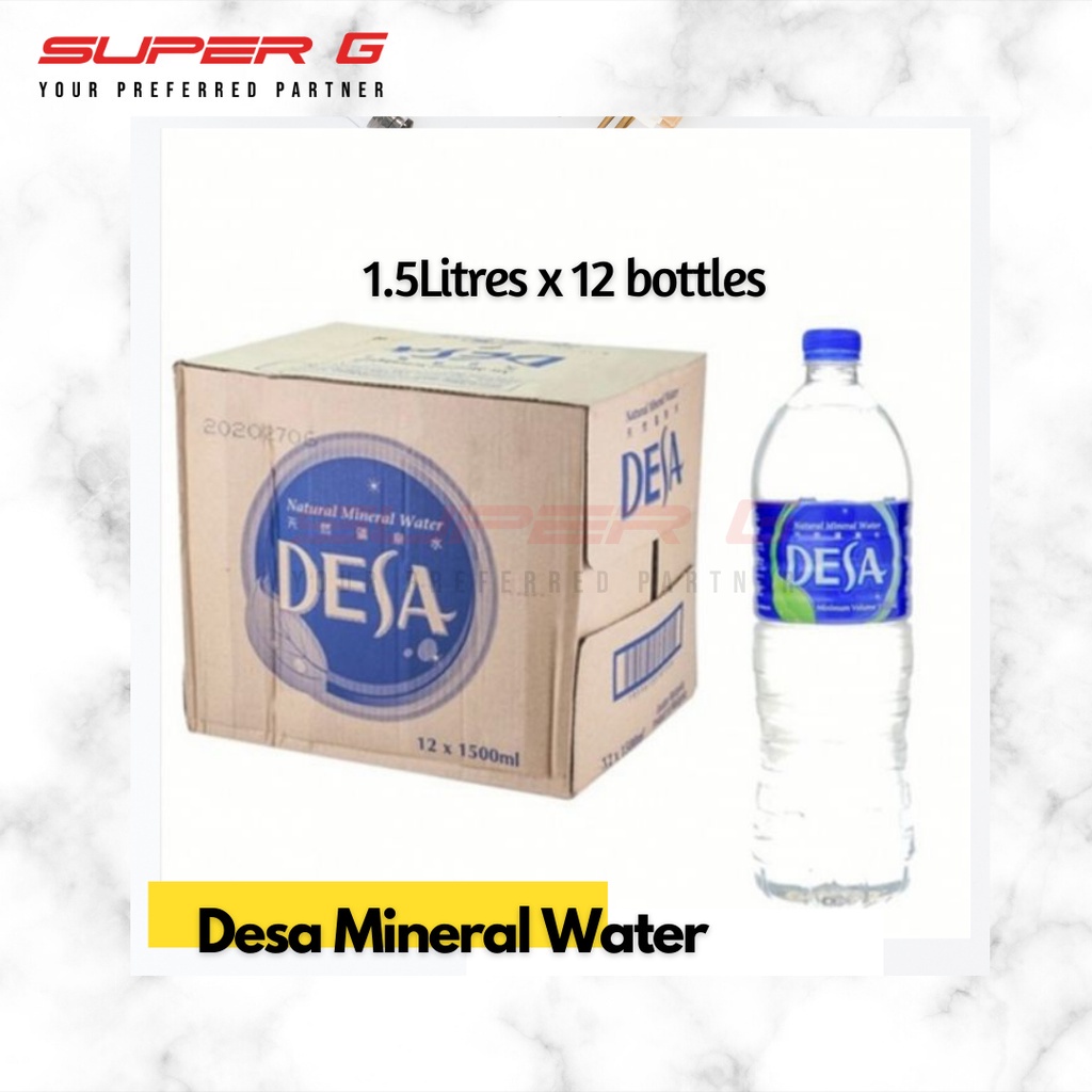 DESA Mineral Water, 24 BOTTLES X 500ML, 12 BOTTLES X 1.5L