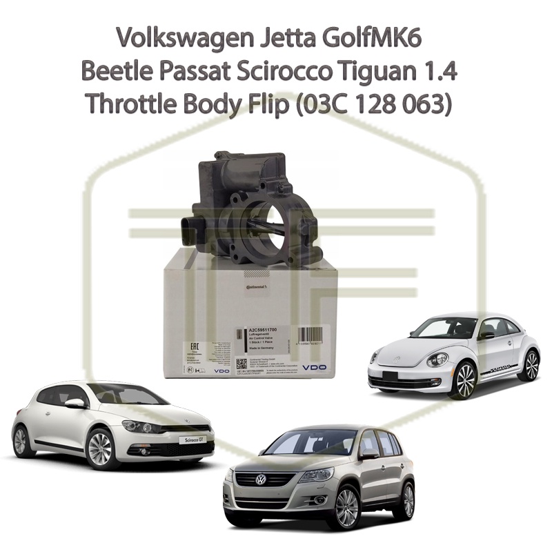 Throttle Body for Volkswagen Golf Jetta Tiguan Beetle Scirocco Polo GTi 1.4  (03C 128 063) VDO - A2C59511700