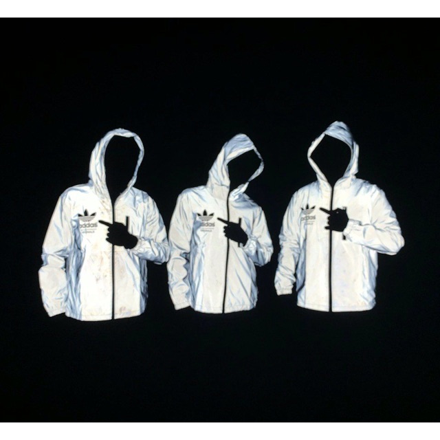 Adidas windbreaker reflective store jacket