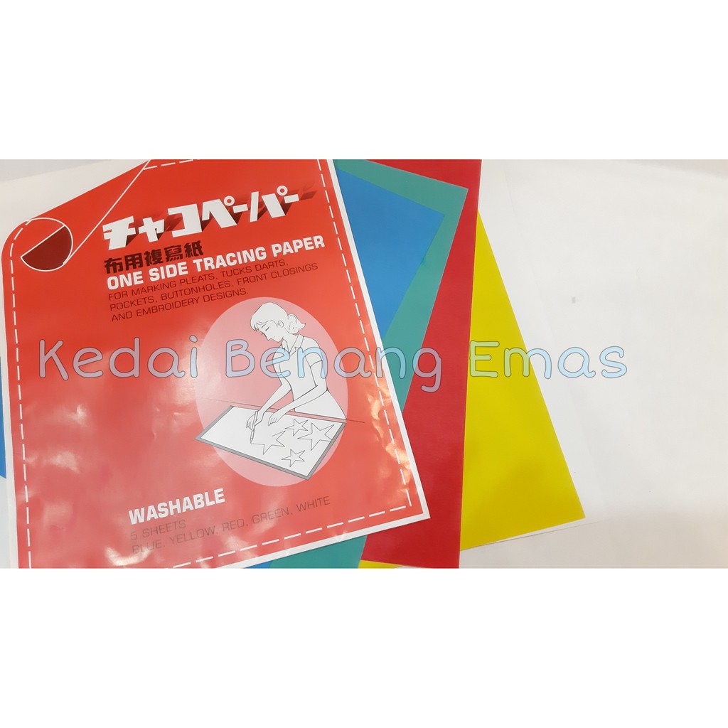 Embroidery Tracing Paper - Blue & Red