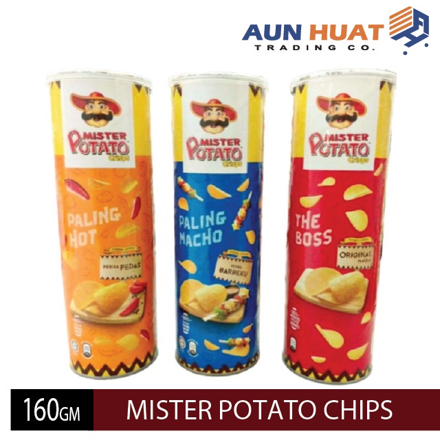 Mister Potato chips 160 G original / Hot & Spicy / barbeque