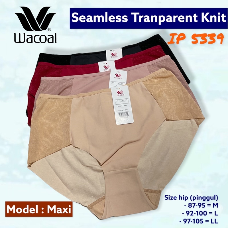 Wacoal Seamless Tranparent Knit Maxi Panty IP 5339 Panties