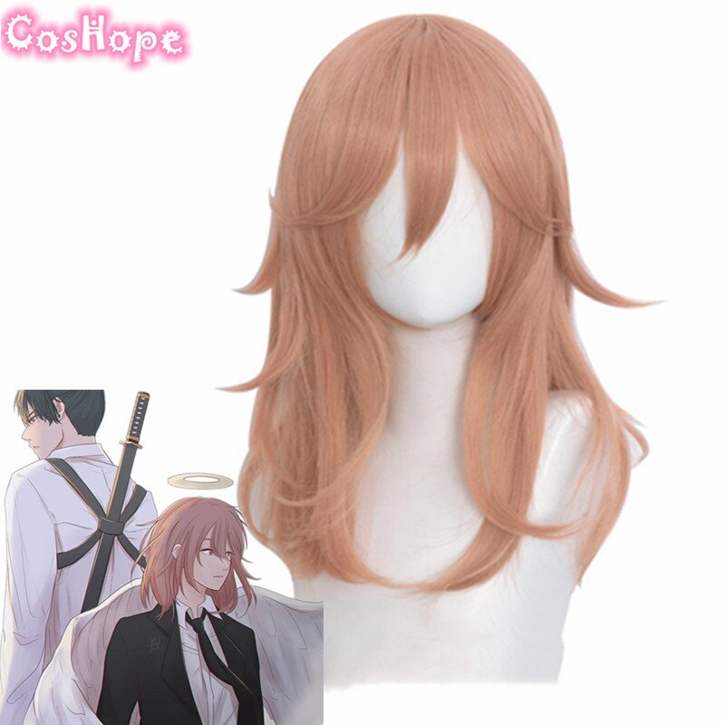 Anime Chainsaw Man Makima Angel demon Long Orange Hair Cosplay Costume WS*