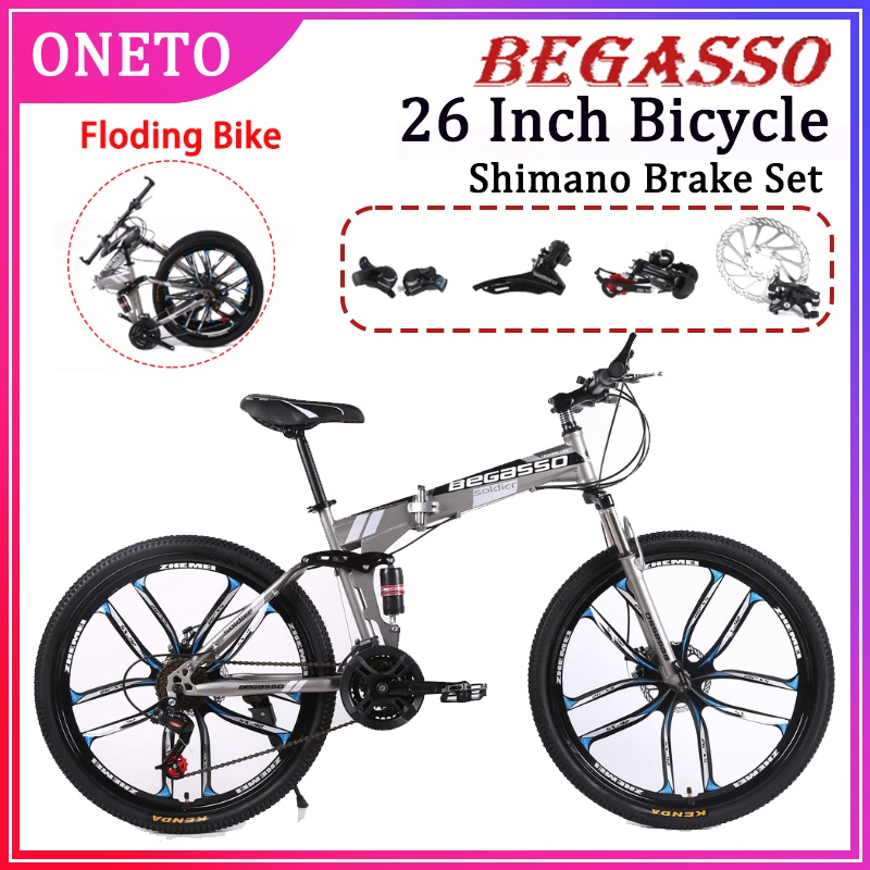 Ready Stock Begasso Shimano Folding bike 29 26 inch 21Speed Cross