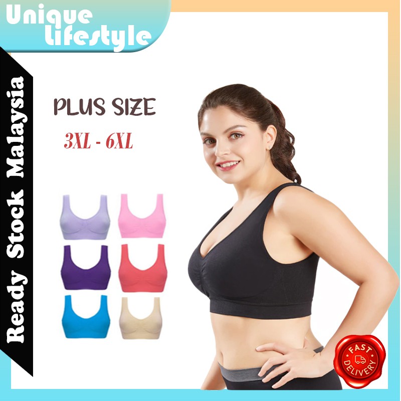 Plus Size Sport Bra Women Lady removable Pads Sleep Bras Sleeping Yoga 大码  plus saiz soft pregnant cotton bra
